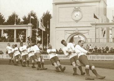 Jeux Olympiques de 1920 à Anvers: lutte à la corde